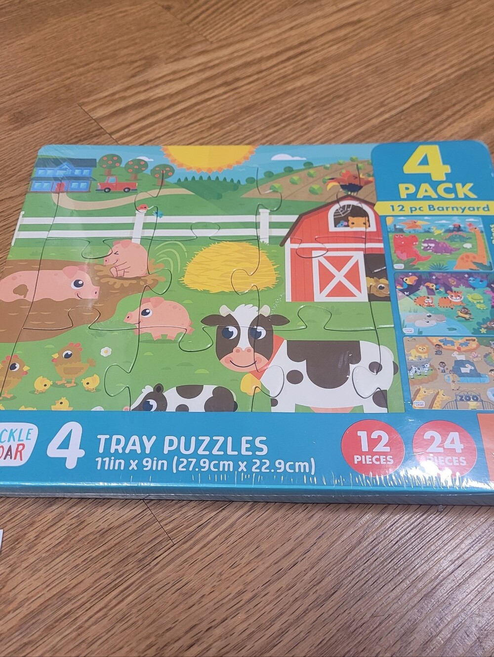 NWT 4 Chuckle And Roar Tray Puzzles Farm Dinosaurs Jungle Zoo